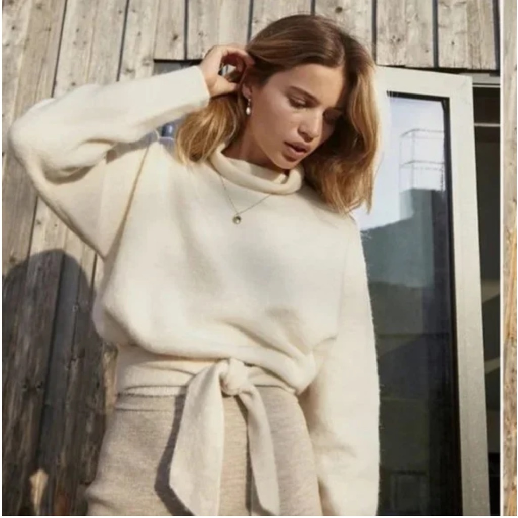 Aritzia Wilfred - Lorin Sweater Heather Oatmeal - Xxs